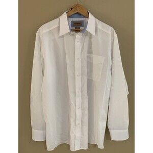 Ariat Wrinkle Free Solid White Shirt Men XL‎ Cotton Button Down Classic A